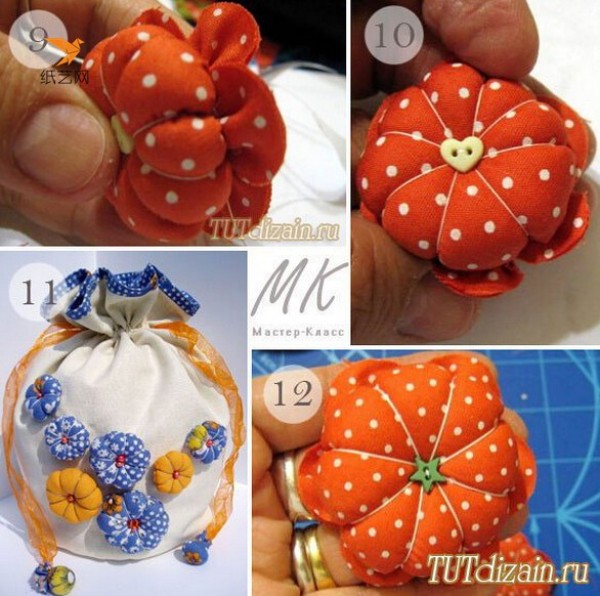 Very beautiful little fresh pumpkin flower fabric making tutorial