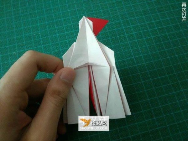 Detailed illustrated tutorial on how to fold the Christmas crane