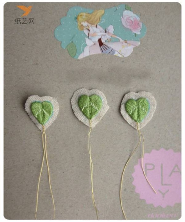 Embroidery fabric tutorial Embroidery fabric heart-shaped ring DIY making tutorial