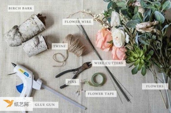 Tutorial on how to make a retro-style romantic wedding bouquet