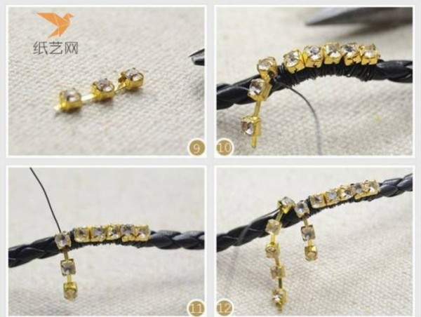 Beading Tutorial Retro and Elegant Beaded Braided Leather Rope Decoration Necklace Making Tutorial