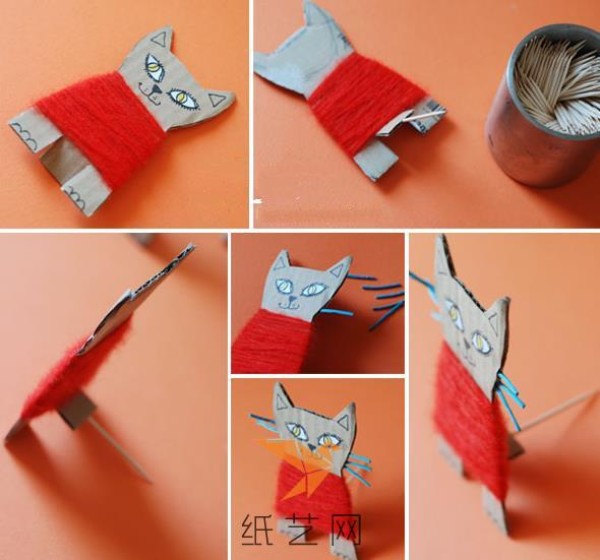 A DIY kitten making tutorial for children to turn waste into treasure by hand