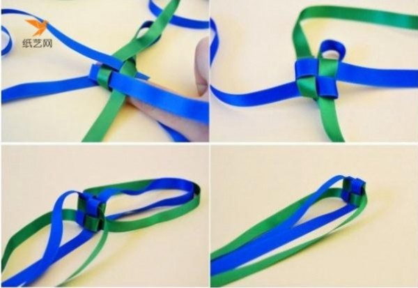 Tutorial on how to make a beautiful ribbon braided necklace