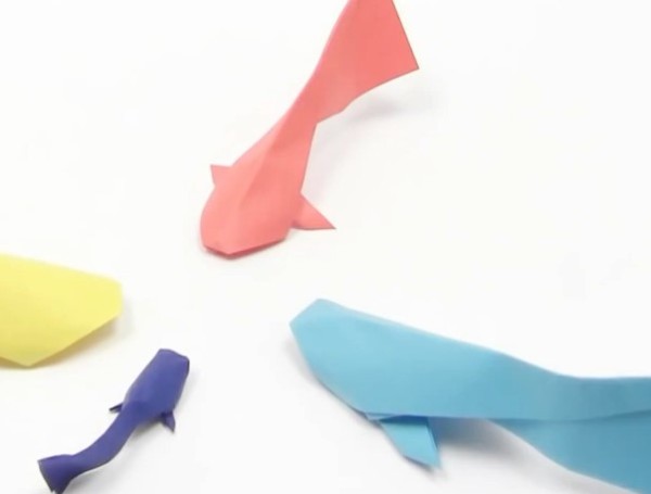 Simple origami carp handmade tutorial