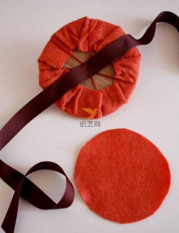 Tutorial on making non-woven pumpkin hair accessoriesNon-woven tutorial