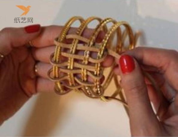 Knitting Tutorial Metal Ring Braided Rope Knitting Bracelet Making Tutorial