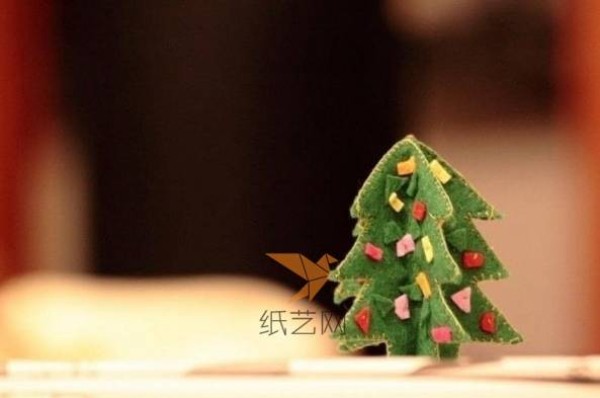 Cute non-woven Christmas tree making tutorial