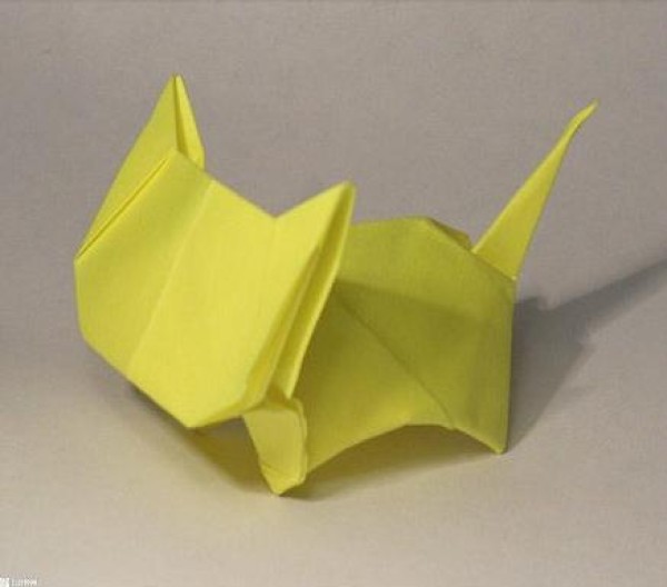 Cute origami kitten making tutorial