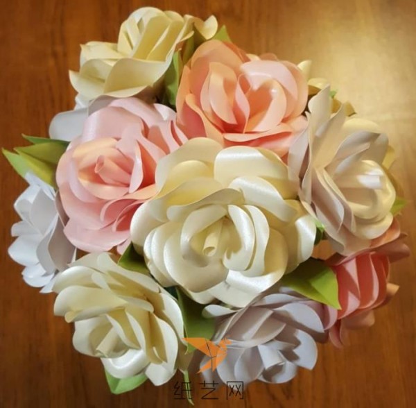 Super Beautiful Romantic Paper Rose Bouquet Bridal Bouquet Making Tutorial