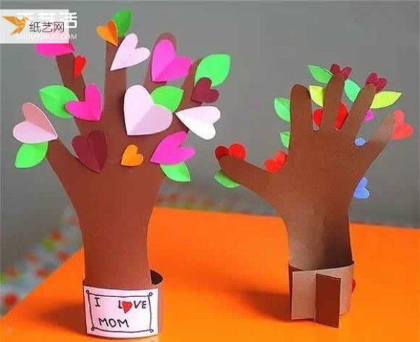 Mother’s Day gift for kindergarten—How to make a five-finger heart tree