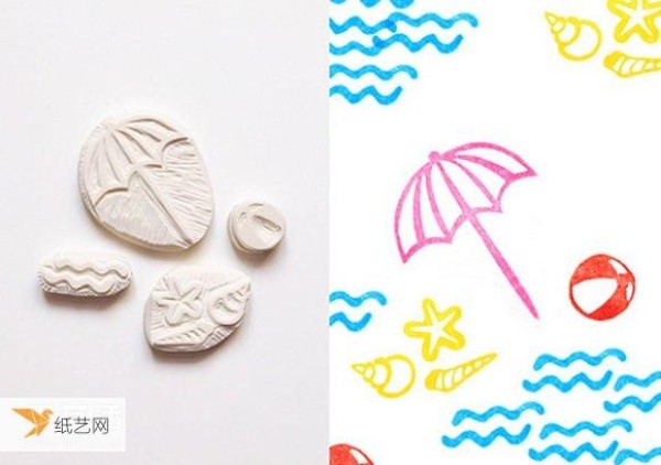 A simple, cute and fresh rubber stamp pattern material