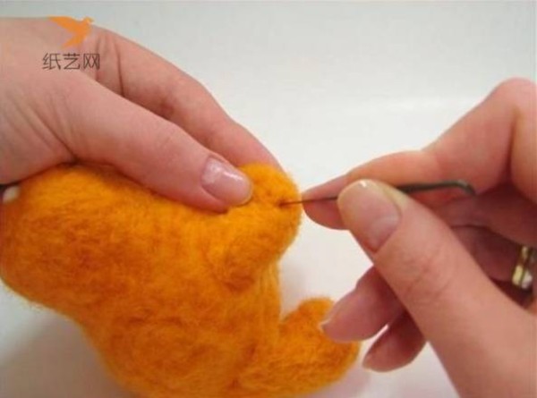 Wool felt tutorial, vivid wool felt Garfield DIY making tutorial