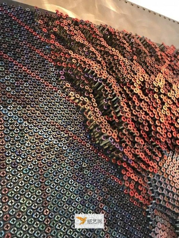 3D image made using tens of thousands of screws