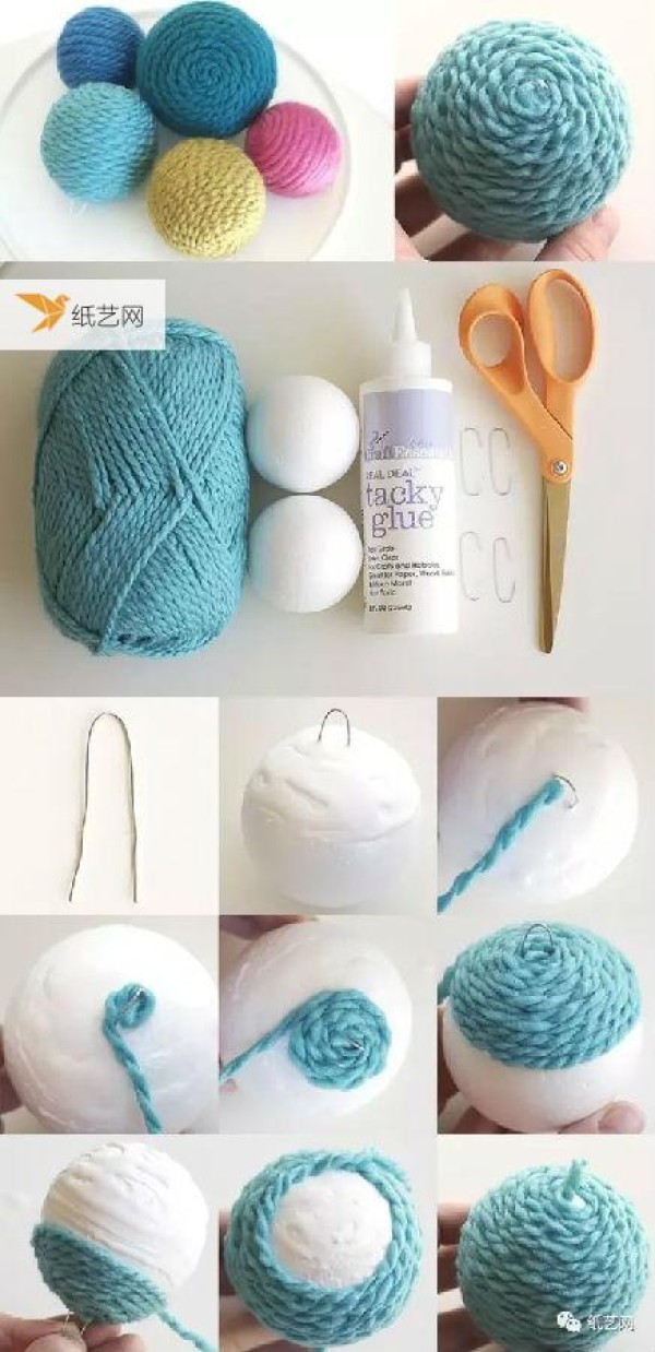 There are so many tutorials on making bag hangings, bookmarks, wind chimes, carpets and decorations made of yarn balls!