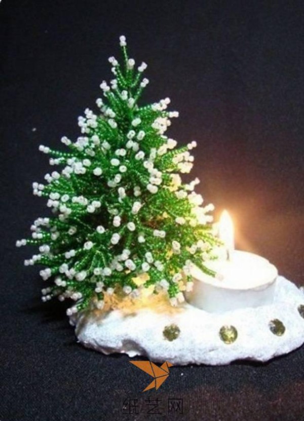 Christmas handmade beaded Christmas tree making tutorial