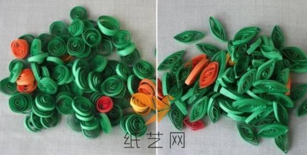 Tutorial on making beautiful paper-quilled trees for New Year decorations