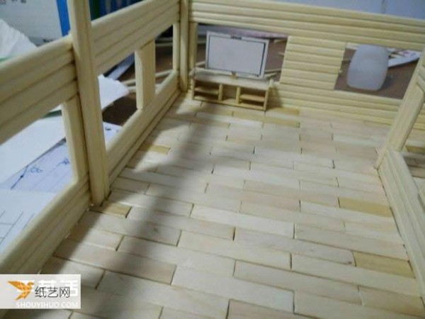 A complete step-by-step guide to hand-making a realistic villa model using disposable chopsticks