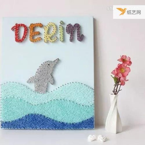 Use nails and thread to create personalized String Art decorative paintings