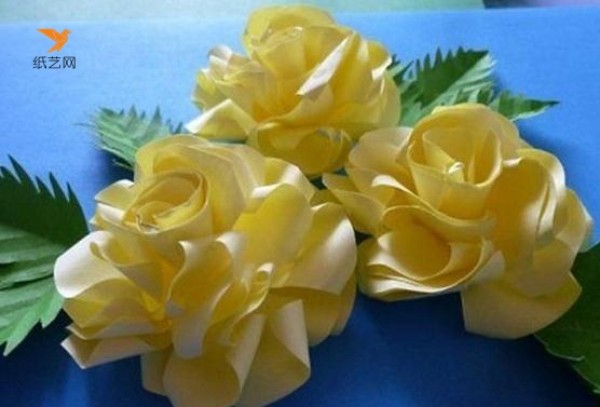 Beautiful yellow rose paper flower making tutorial