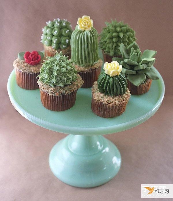 Picture of how to make a cactus cake that is a little bit spoofy and a little playful at the same time