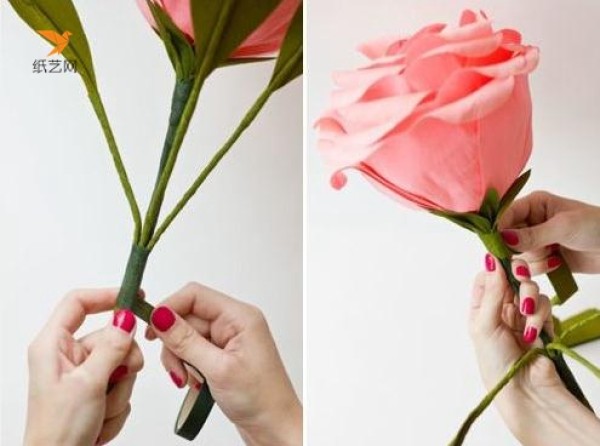 Tutorial on how to make paper roses, a must-have decorative flower for photos