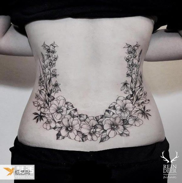 Baroque Flowers: Aesthetic Tattoos that Combine Clothing and Photography