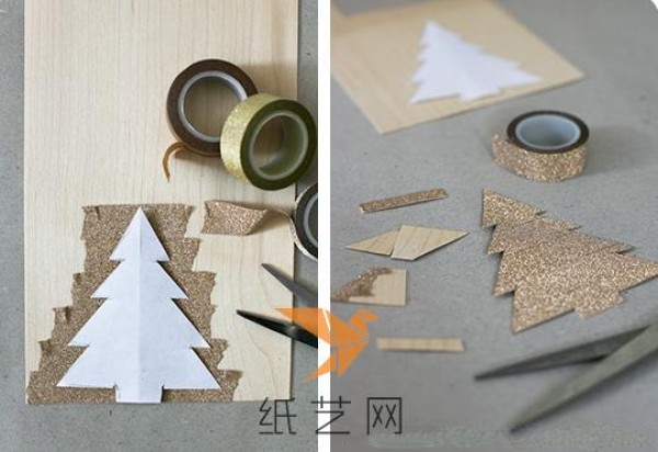 Simple three-dimensional paper-cut Christmas tree making tutorial