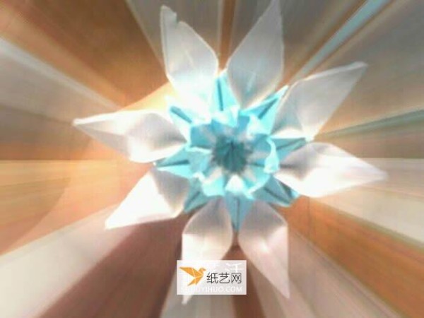 Illustration of folding method of three-dimensional eight-petal chrysanthemum during Double Ninth Festival