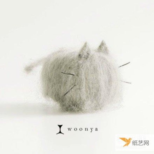 Appreciation of cute wool felt cute cat plush toy works