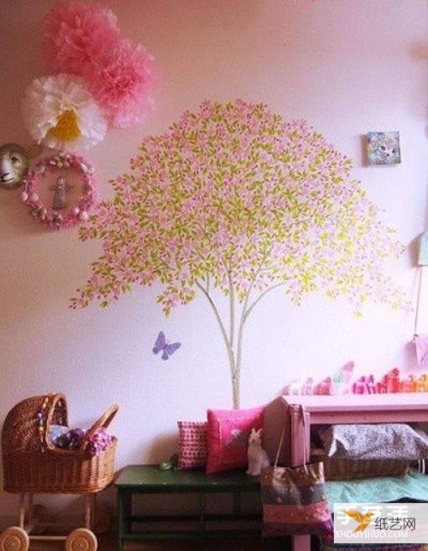 Very personalized and simple way to renovate and beautify home space. Creative painting with tape.