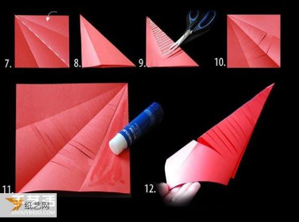 Prepare some paper cutting and make a tutorial on how to make a cute three-dimensional big-mouthed fish toy.