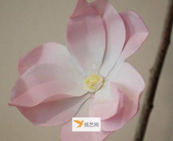 Illustration of how to make paper magnolia flowers for Teachers Day