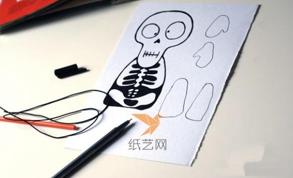 Super cute little skull Halloween decoration making tutorial