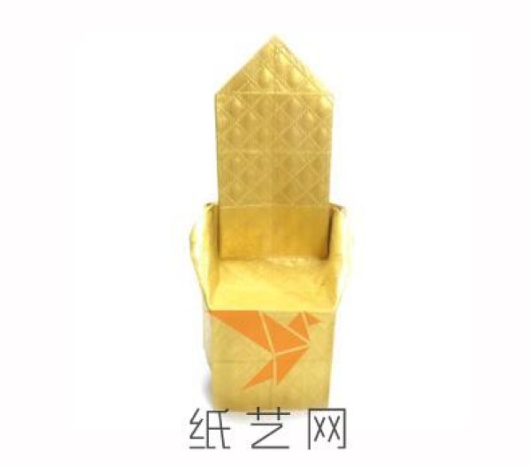 Detailed Origami Golden Throne Making Tutorial Children’s Day Gift