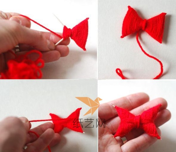 Tutorial on how to make a flying little butterfly with wool knitting