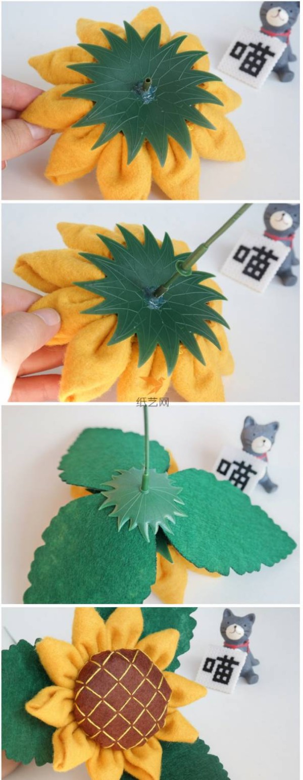 Non-woven sunflower making tutorialNon-woven tutorial