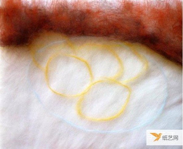 Illustration of how to draw fruit wool felt with a special wool texture that looks like an oil painting