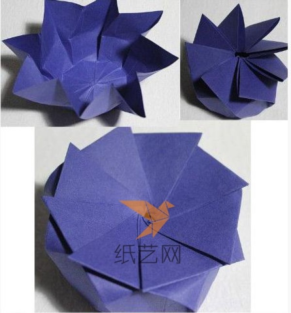 Tutorial on making a beautiful origami flower-shaped gift box