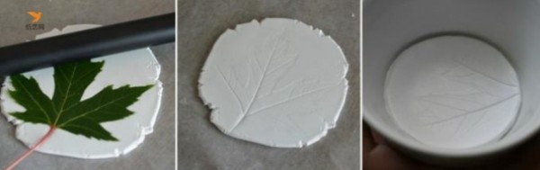 Tutorial on making a beautiful leaf texture storage tray made of ultra-light clay