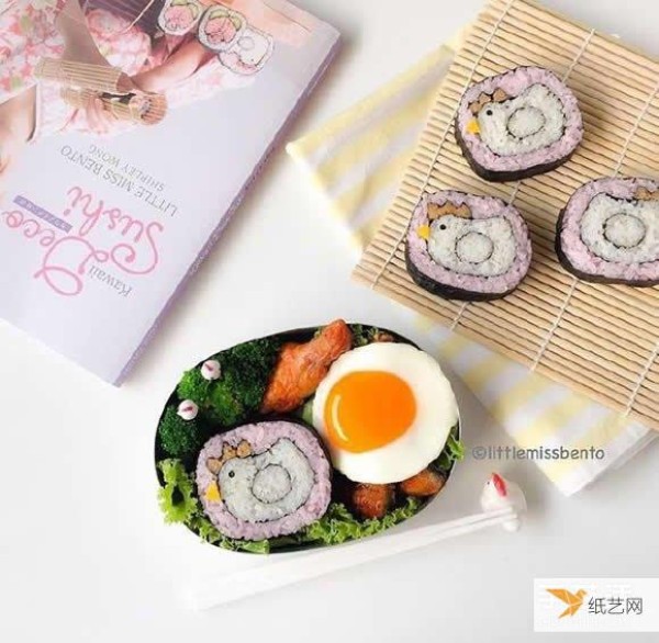 The cute Japanese cartoon sushi pictures will make you reluctant to eat them!