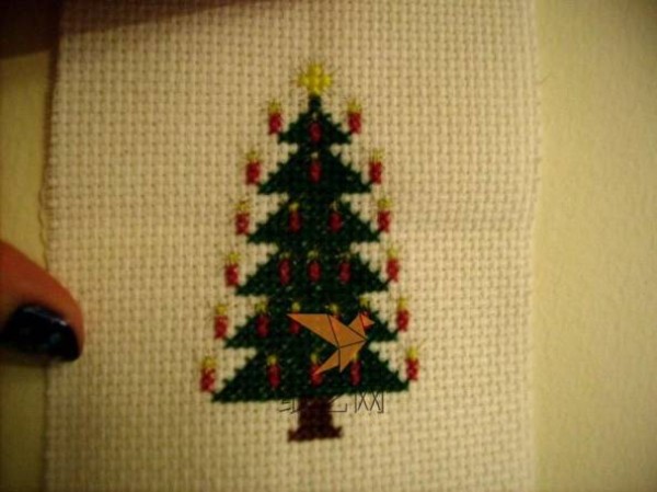 Beautiful Christmas tree cross stitch making tutorial