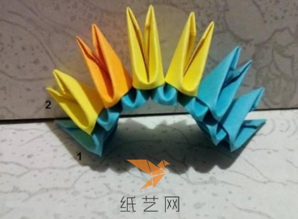 Cute triangular origami tropical fish Mothers Day gift making tutorial