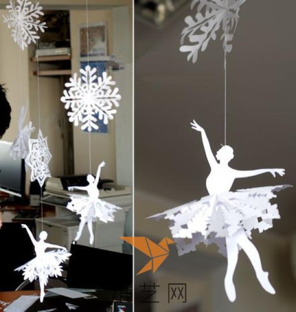 Delicate paper-cut ballerina girl paper-cut tutorial