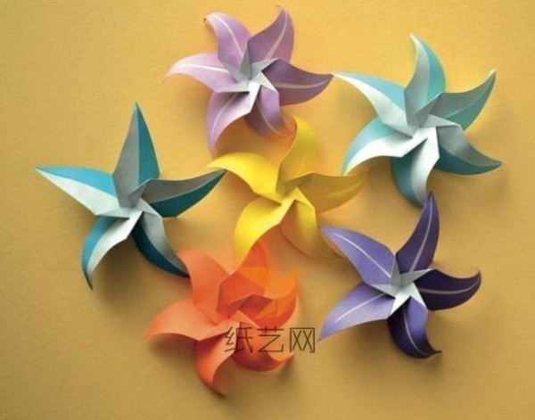 Beautiful star flower paper flower making tutorial