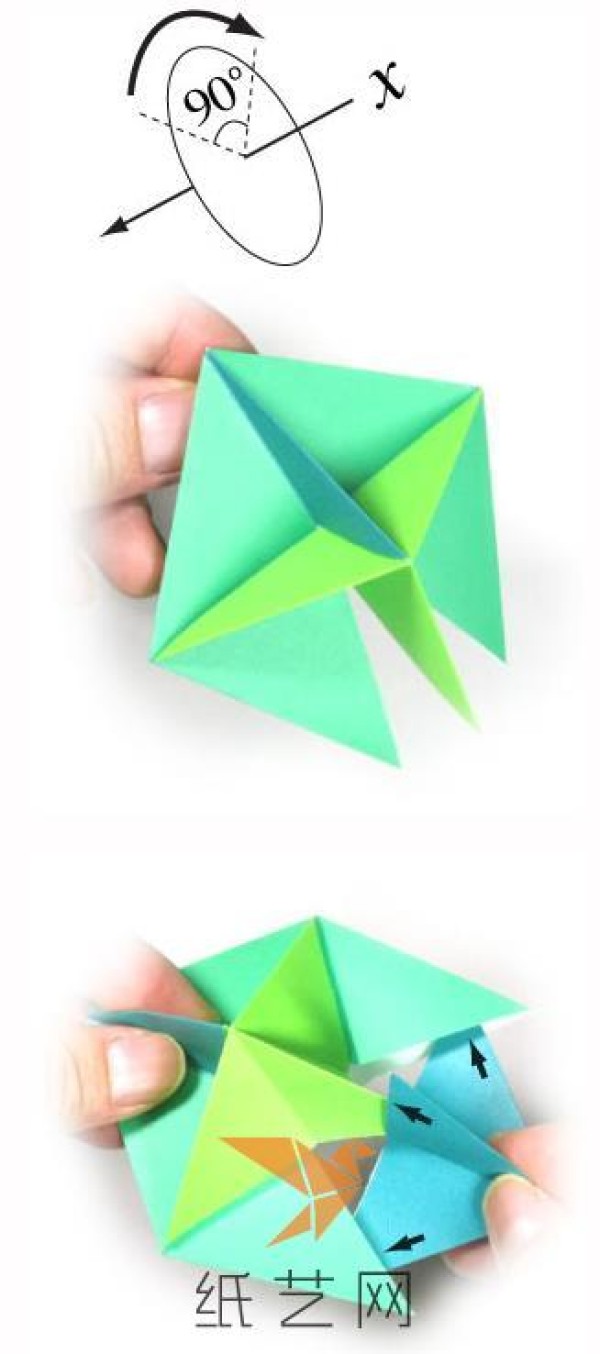 Tutorial on making a wonderfully shaped three-dimensional star origami module