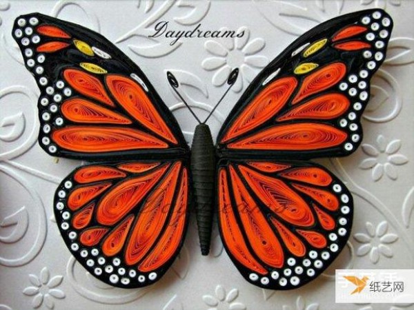 Appreciation of the beautiful paper butterfly pictures handmade using rolling paper