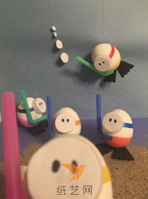 Tutorial on how to make a cute little diving egg man