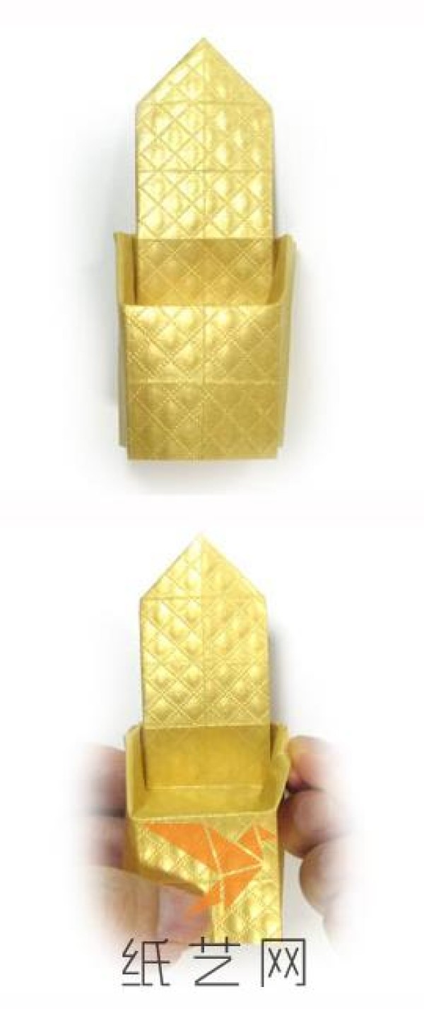 Detailed Origami Golden Throne Making Tutorial Children’s Day Gift