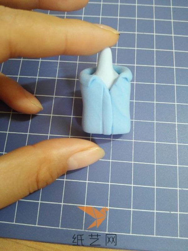 Clay tutorial for handsome boy in blue shirt