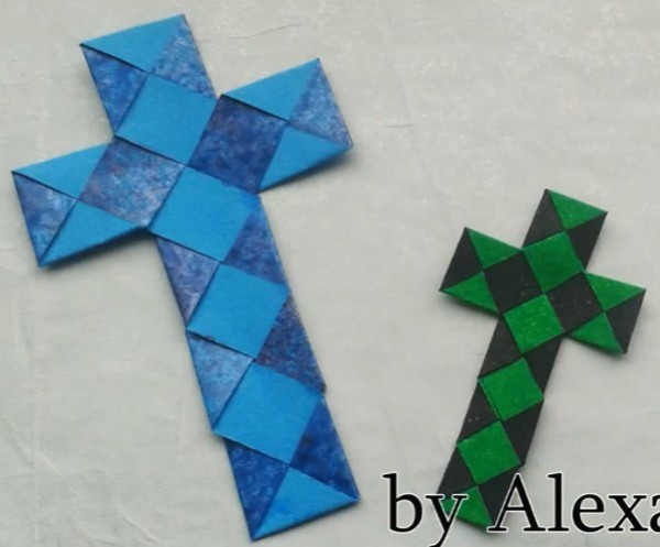 Origami video handmade tutorial for simple origami cross